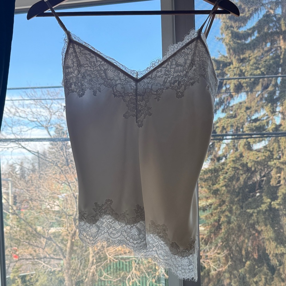 Dynamite White Lace Trim Camisole